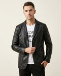 Lands Fashion - Naniv | Leather Single-Breasted Blazer Men
