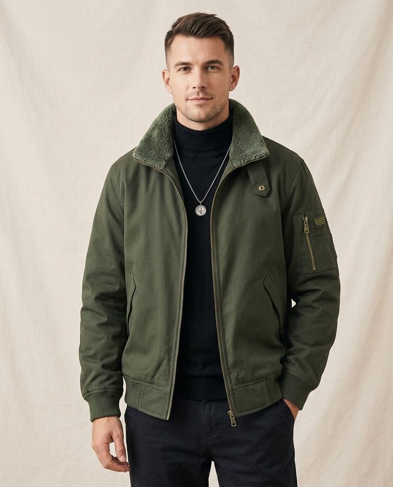 Lands Fashion - Ranon | Fleece-Lined Zip-Up Jacket Men