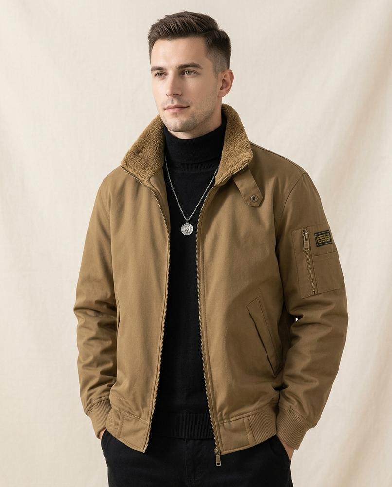 Lands Fashion - Ranon | Fleece-Lined Zip-Up Jacket Men