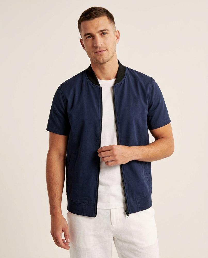 Lands Fashion - Cekal | Short-Sleeved Zip-Up Jacket Men