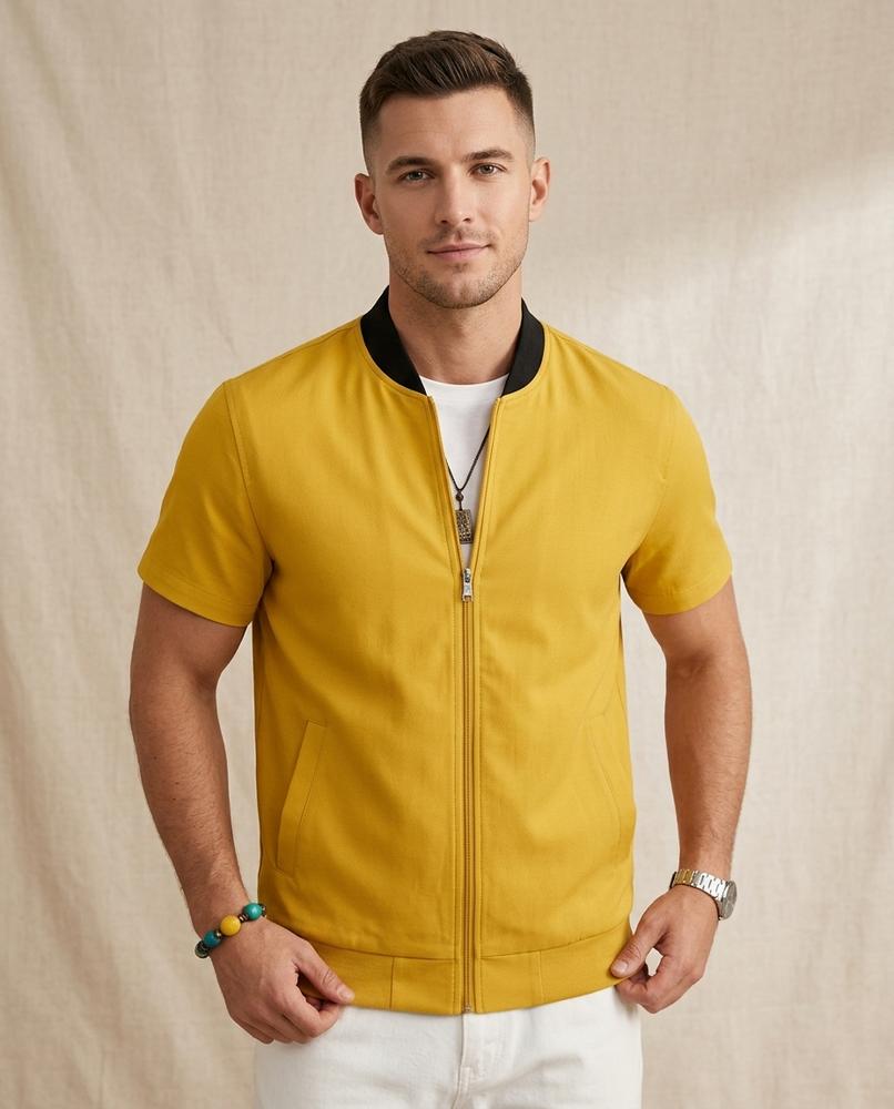 Lands Fashion - Cekal | Short-Sleeved Zip-Up Jacket Men