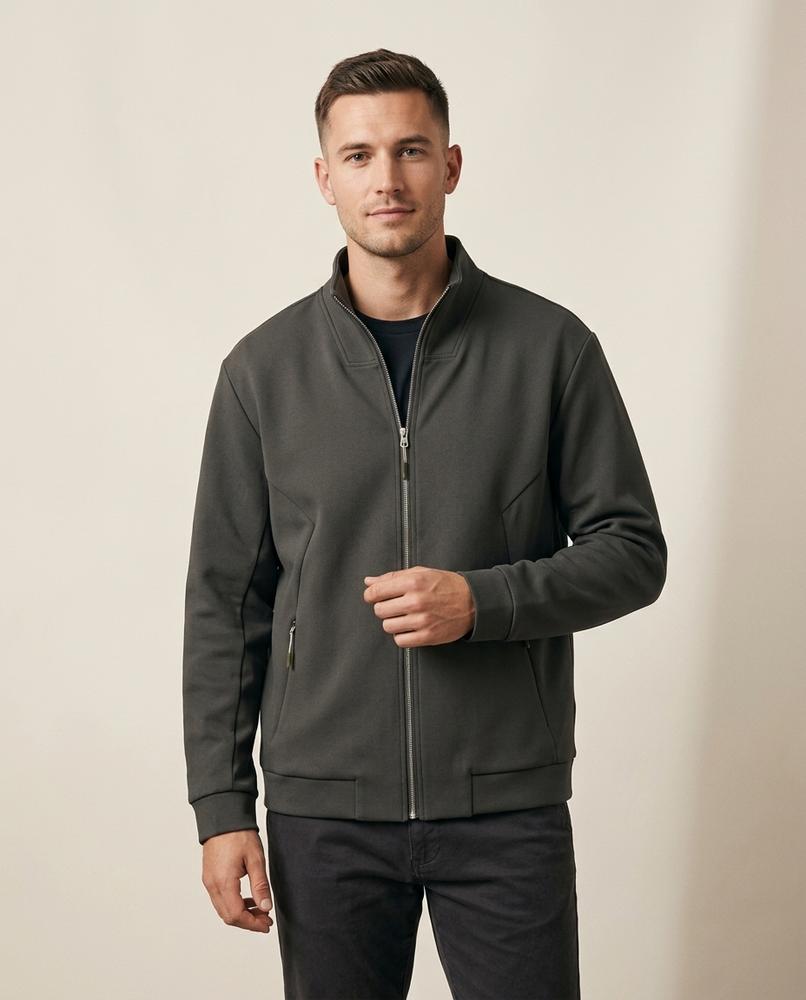 Lands Fashion - Cower | Textured Stand-Collar Jacket Men