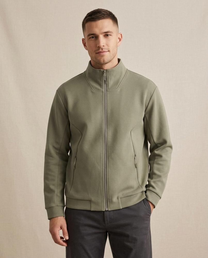 Lands Fashion - Cower | Textured Stand-Collar Jacket Men