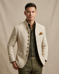 Lands Fashion - Nifim | Textured Stand-Collar Blazer Men