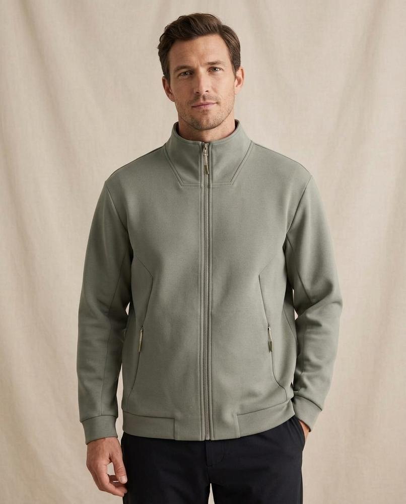 Lands Fashion - Cower | Textured Stand-Collar Jacket Men