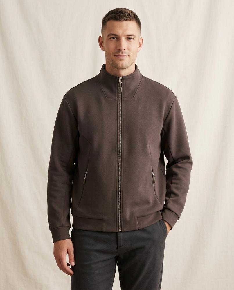 Lands Fashion - Cower | Textured Stand-Collar Jacket Men