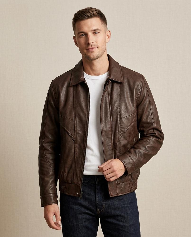 Lands Fashion - Eedan | Grained Zip-Up Jacket Men