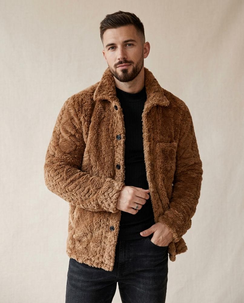 Lands Fashion - Yozor | Fleece Button-Up Jacket Men
