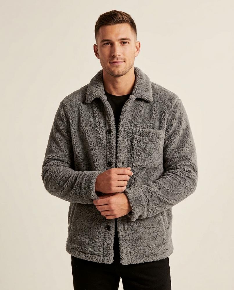 Lands Fashion - Yozor | Fleece Button-Up Jacket Men