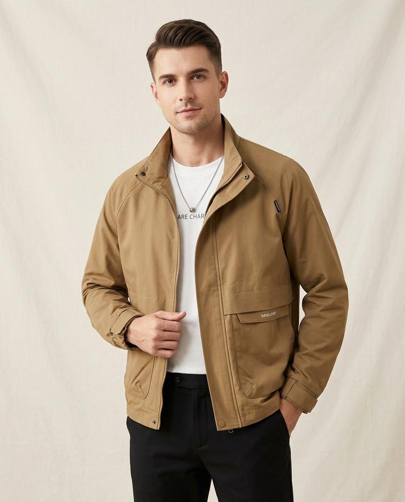 Lands Fashion - Aahet | Zip-Up Stand-Collar Jacket Men