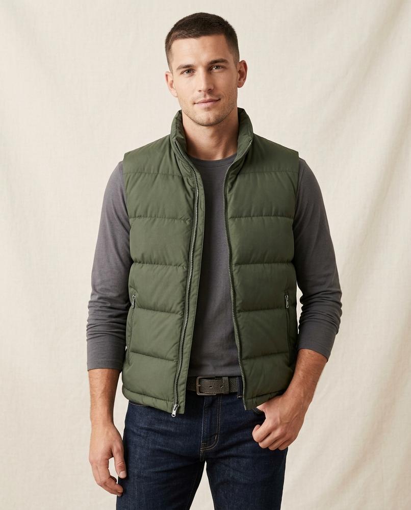 Lands Fashion - Nihas | Quilted Zip-Up Vest Men