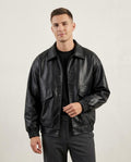 Lands Fashion - Cadur | Faux Leather Collared Jacket Men