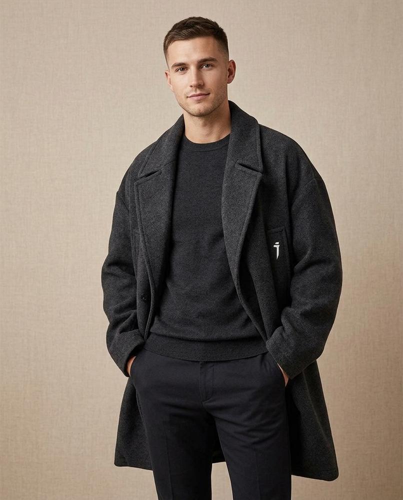 Lands Fashion - Mewev | Felted Oversized Coat Men