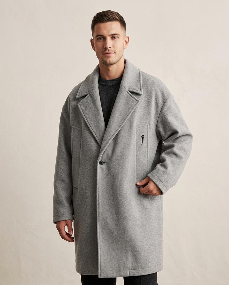 Lands Fashion - Mewev | Felted Oversized Coat Men