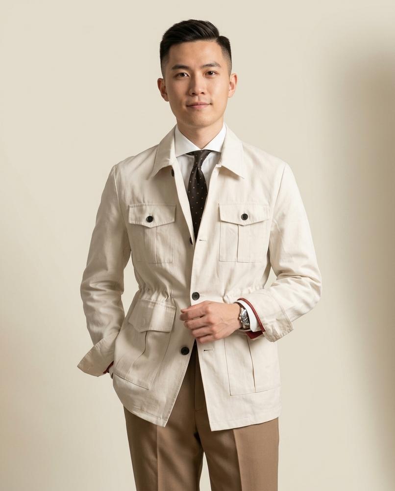 Lands Fashion - Kedin | Multi-Pocket Drawstring-Waist Jacket Men