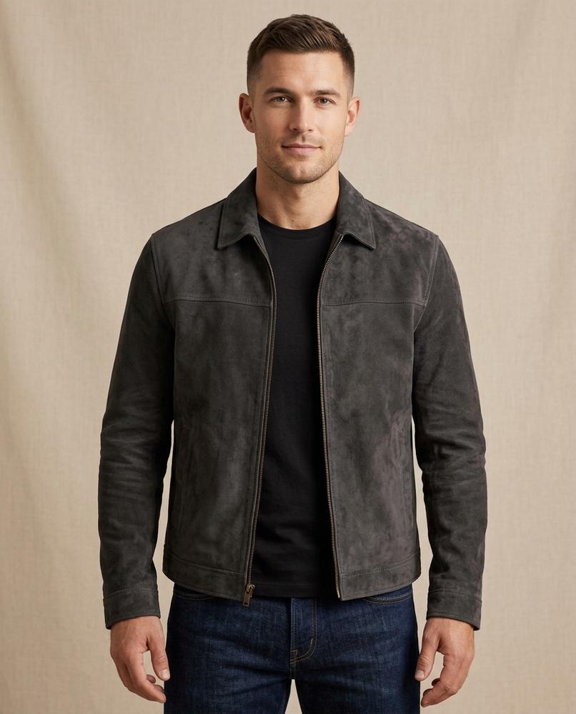Lands Fashion - Eihal | Suede Zip-Up Jacket Men
