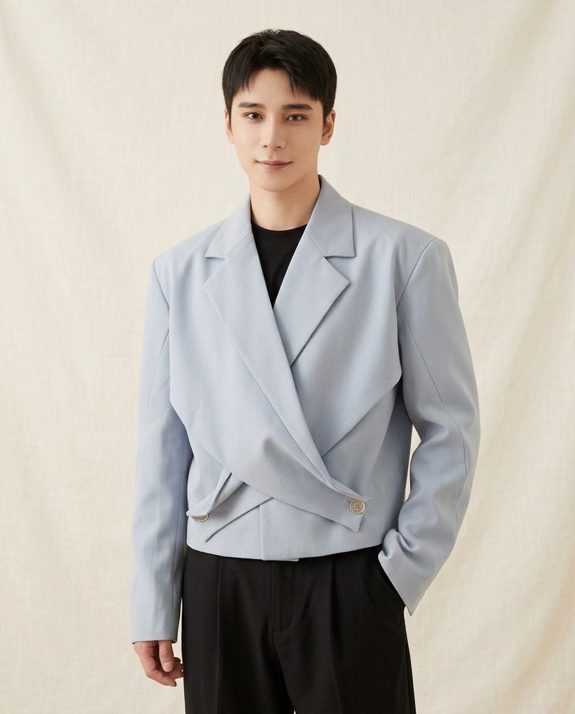 Lands Fashion - Aukod | Cropped Boxy Blazer Men