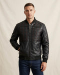 Lands Fashion - Napen | Quilted Zippered Leather Jacket Men