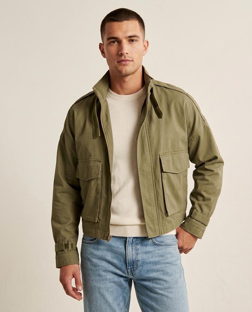 Lands Fashion - Munim | Stand-Collar Cropped Jacket Men