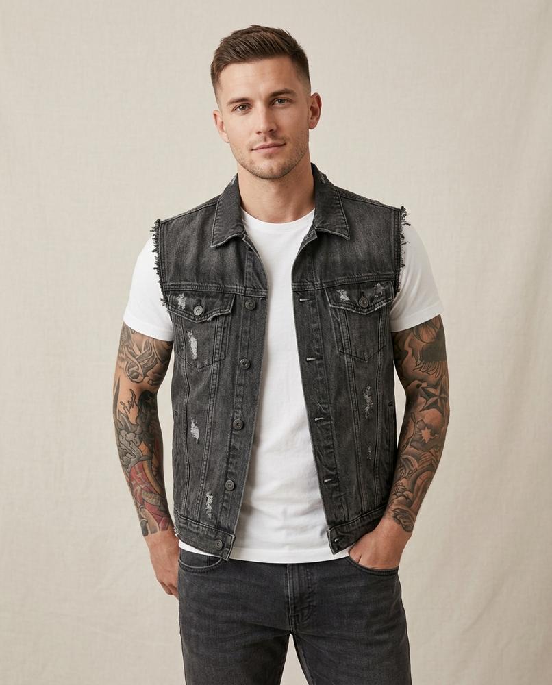 Lands Fashion - Mehen | Distressed Sleeveless Vest Men