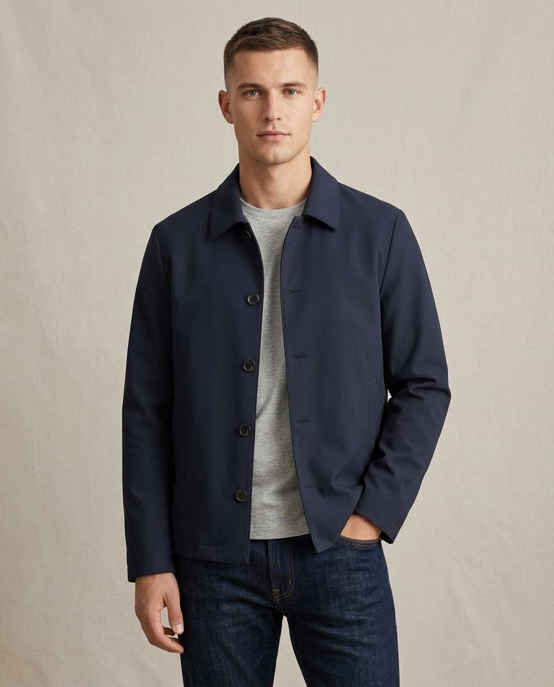 Lands Fashion - Mozot | Collared Button-Front Jacket Men