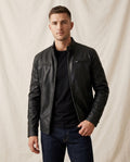 Lands Fashion - Yomot | Lined Faux Leather Jacket Men