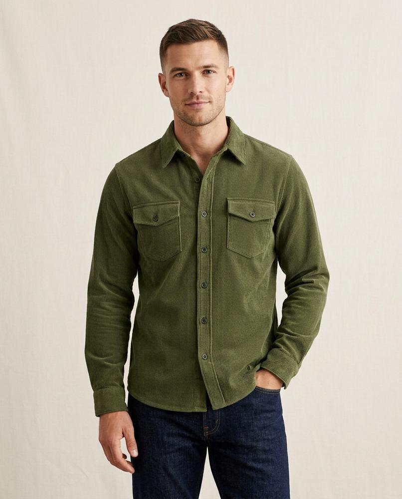 Lands Fashion - Vaner | Corduroy Long-Sleeved Shirt Men