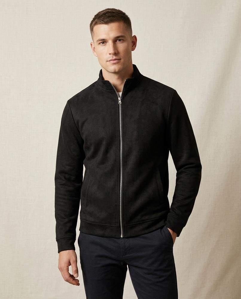 Lands Fashion - Momas | Suede-Effect Zip-Up Jacket Men