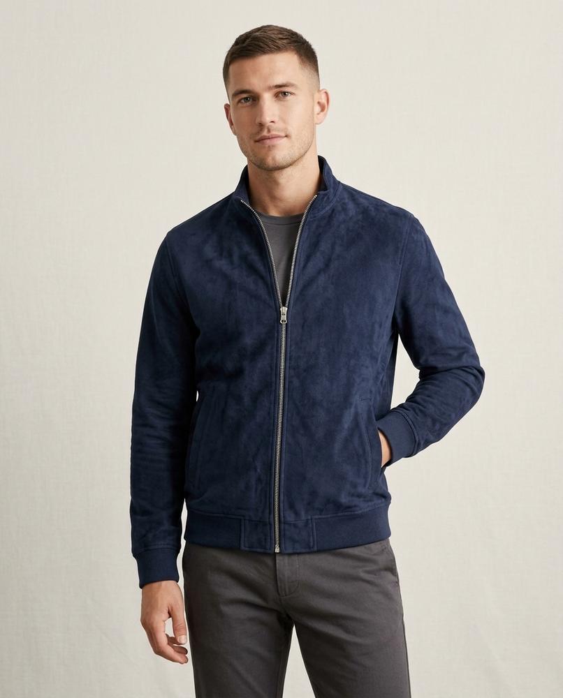 Lands Fashion - Momas | Suede-Effect Zip-Up Jacket Men