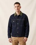 Lands Fashion - Mezad | Contrast-Stitched Two-Tone Denim Jacket Men
