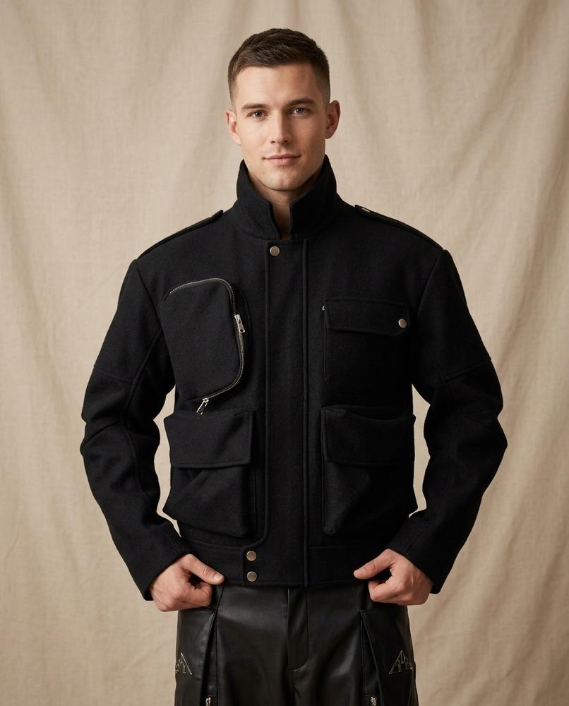 Lands Fashion - Eobon | High-Neck Multi-Pocket Jacket Men