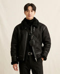 Lands Fashion - Zaful | Shearling-Trim Zip-Up Jacket Men