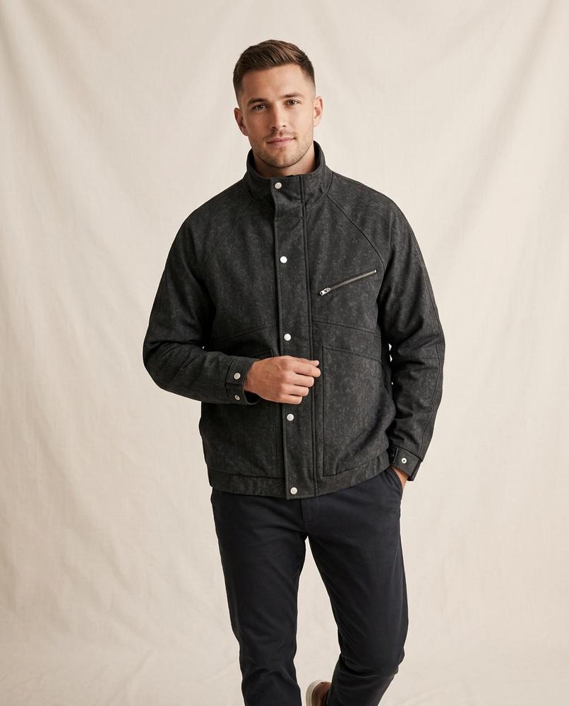 Lands Fashion - Eefin | Textured Stand-Collar Jacket Men