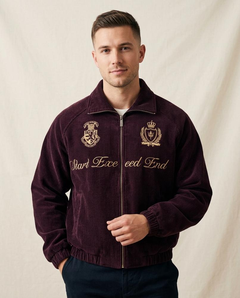 Lands Fashion - Dasal | Corduroy Embroidered Jacket Men