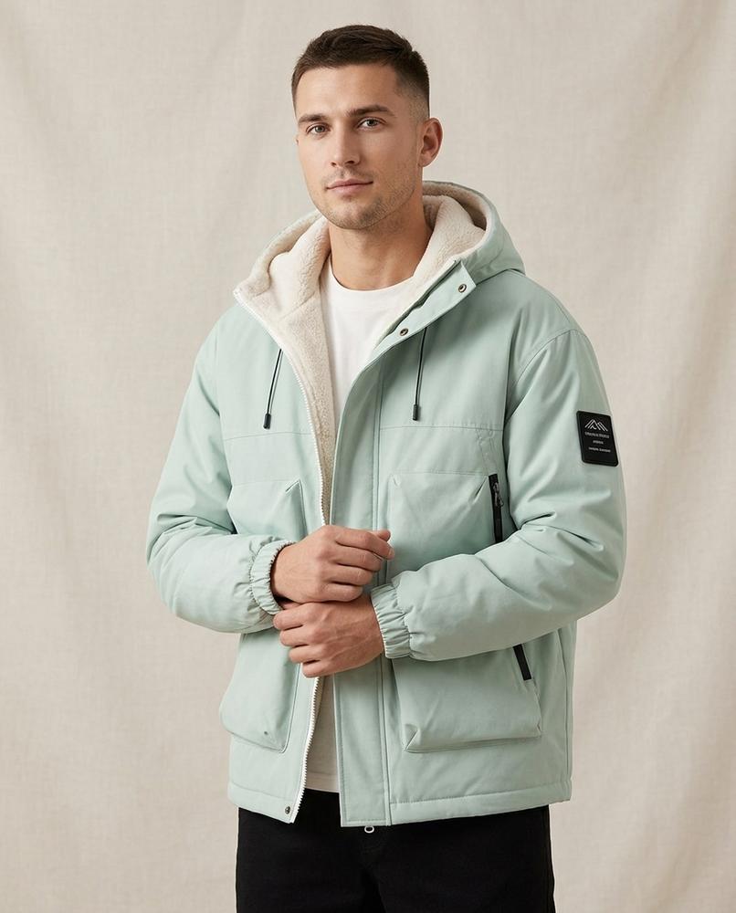 Lands Fashion - Tibir | Sherpa-Lined Hooded Jacket Men