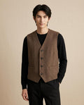 Lands Fashion - Maged | Textured Button-Up Vest Men