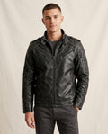 Lands Fashion - Lizal | Stand-Collar Washed Leather Jacket Men