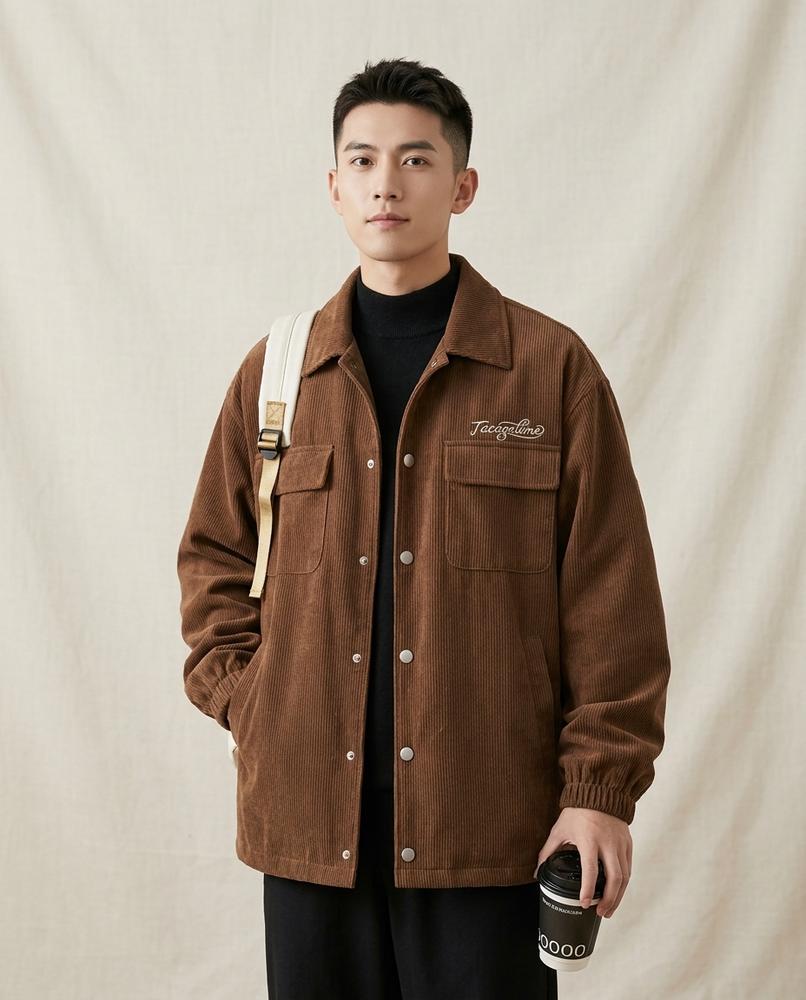 Lands Fashion - Sowus | Corduroy Loose-Fit Jacket Men