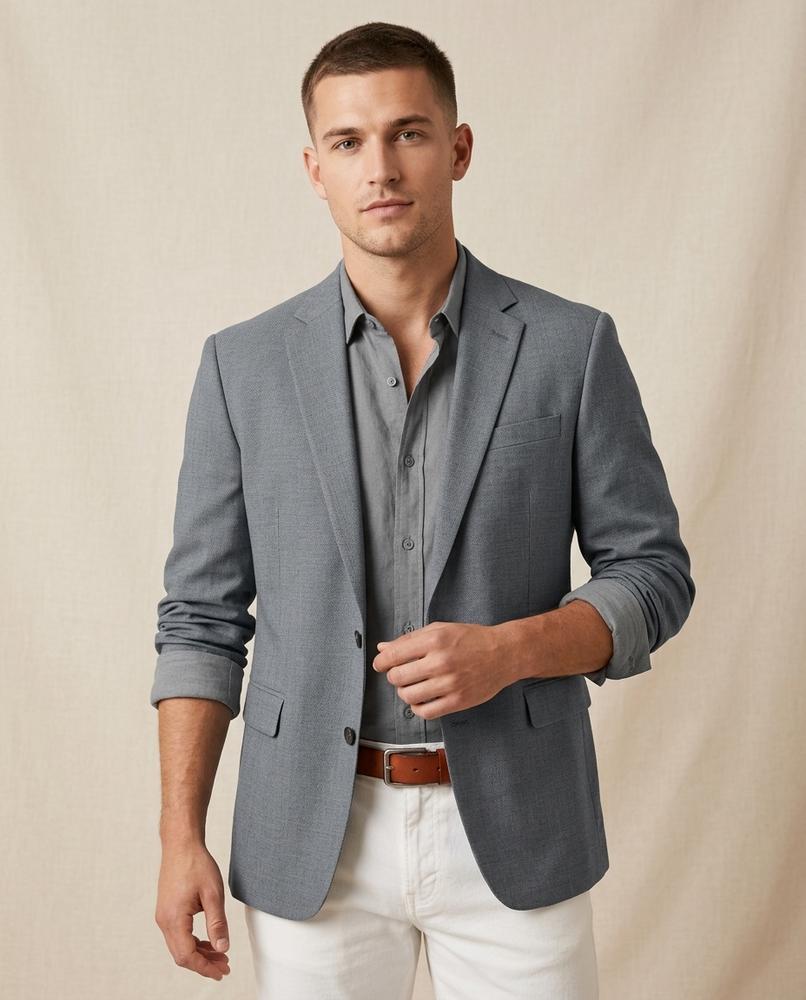 Lands Fashion - Lehom | Single-Breasted Slim Fit Blazer Men