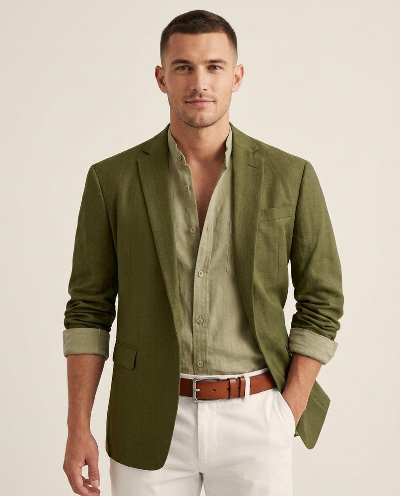 Lands Fashion - Lehom | Single-Breasted Slim Fit Blazer Men
