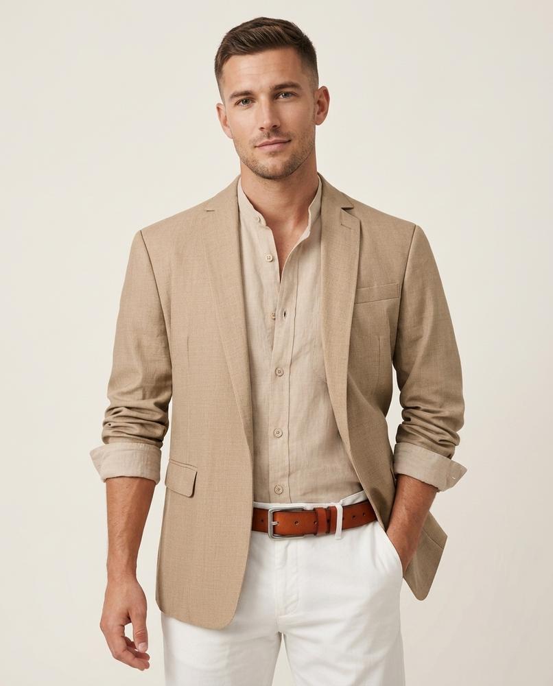 Lands Fashion - Lehom | Single-Breasted Slim Fit Blazer Men