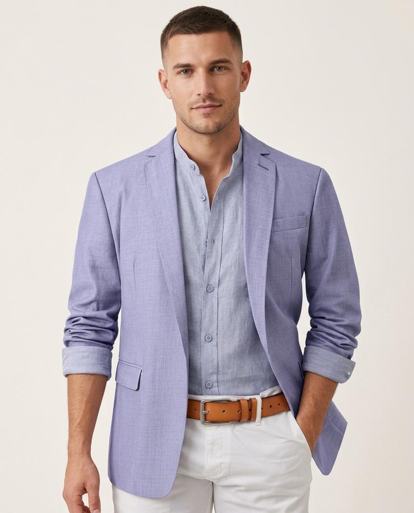 Lands Fashion - Lehom | Single-Breasted Slim Fit Blazer Men