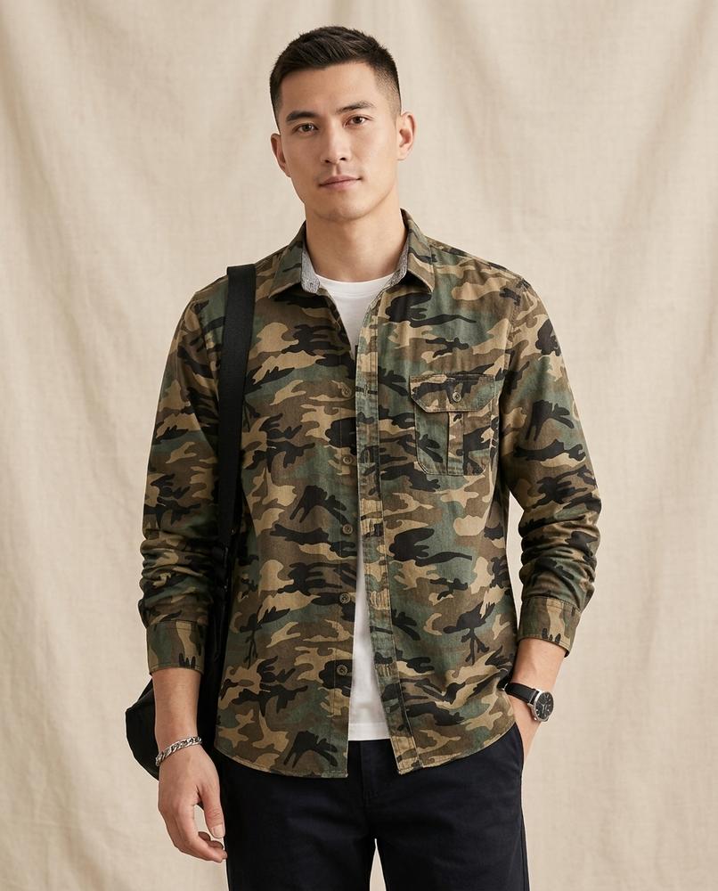 Lands Fashion - Rufil | Camouflage Button-Up Shirt Men