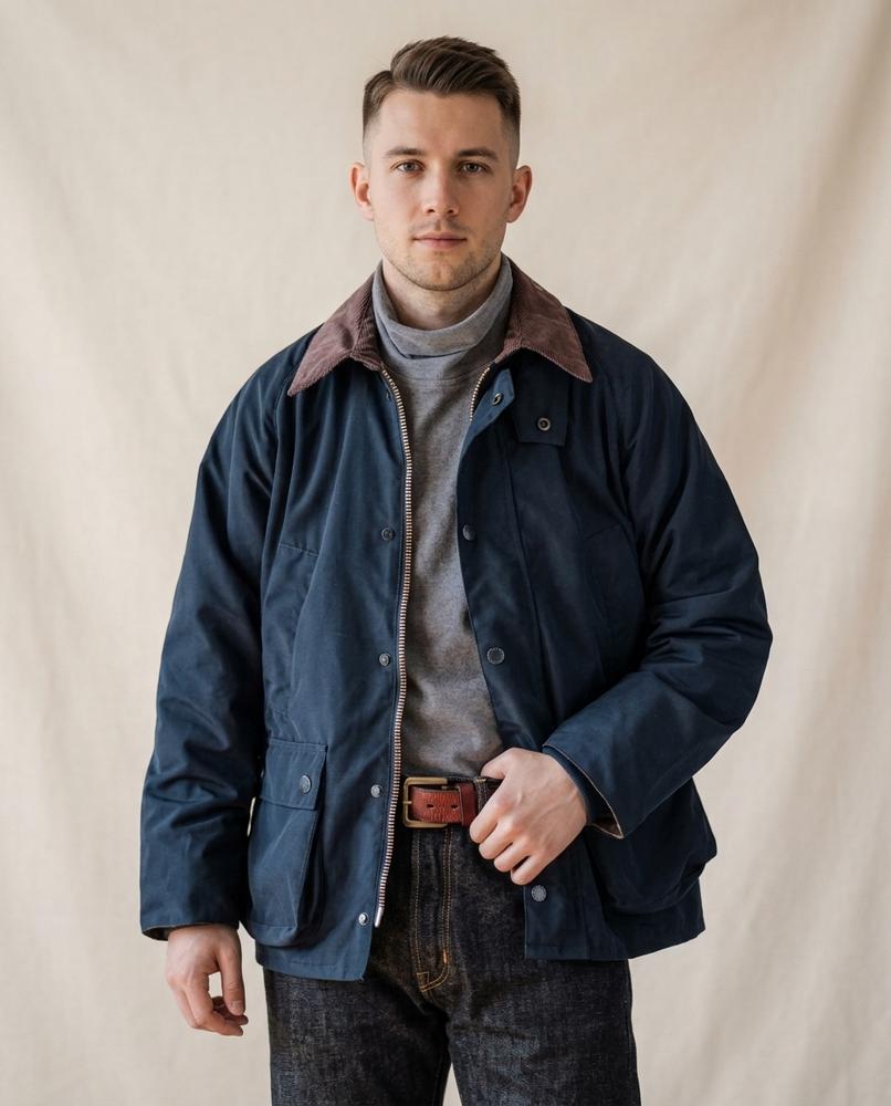 Lands Fashion - Lemev | Corduroy-Collar Lined Jacket Men