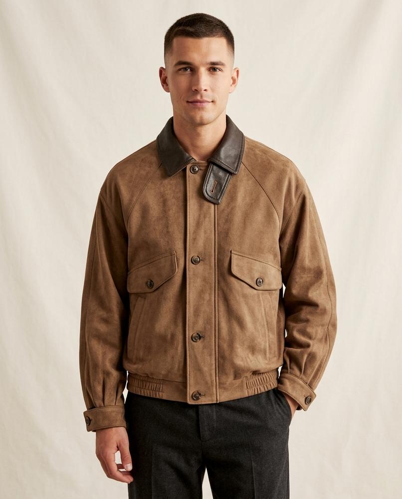 Lands Fashion - Lolil | Wool-Look Contrast-Collar Jacket Men