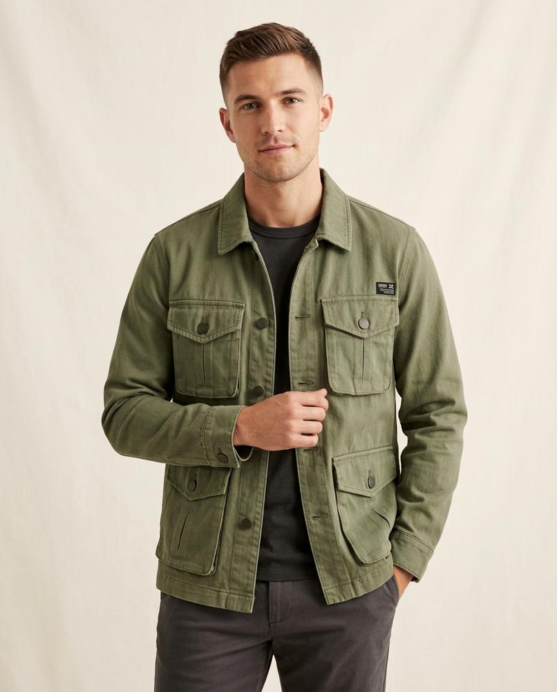 Lands Fashion - Aarom | Cargo Button-Up Denim Jacket Men