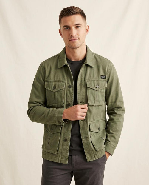 Lands Fashion - Aarom | Cargo Button-Up Denim Jacket Men