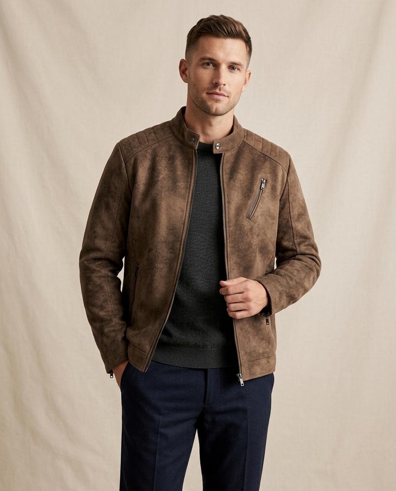 Lands Fashion - Duror | Faux Suede Quilted Jacket Men