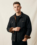 Lands Fashion - Curik | Sherpa-Lined Button-Front Denim Jacket Men