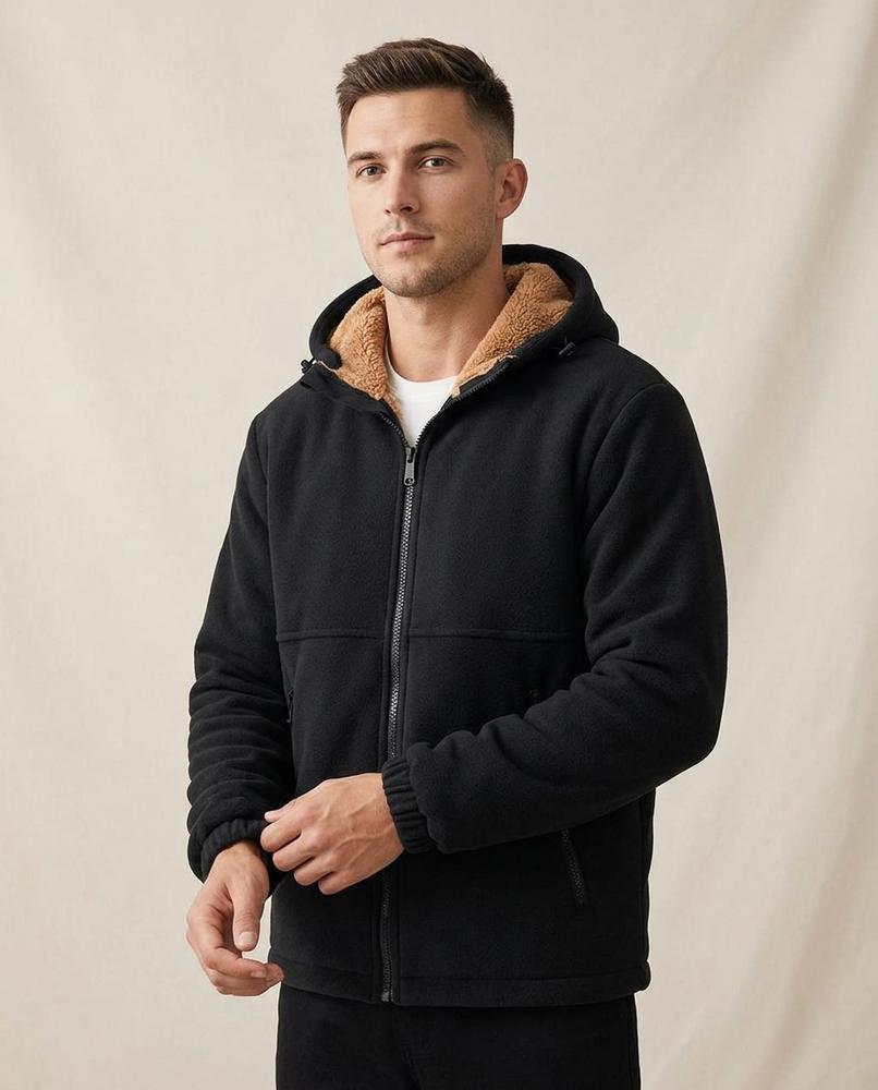 Lands Fashion - Vibar | Hooded Teddy-Lined Jacket Men